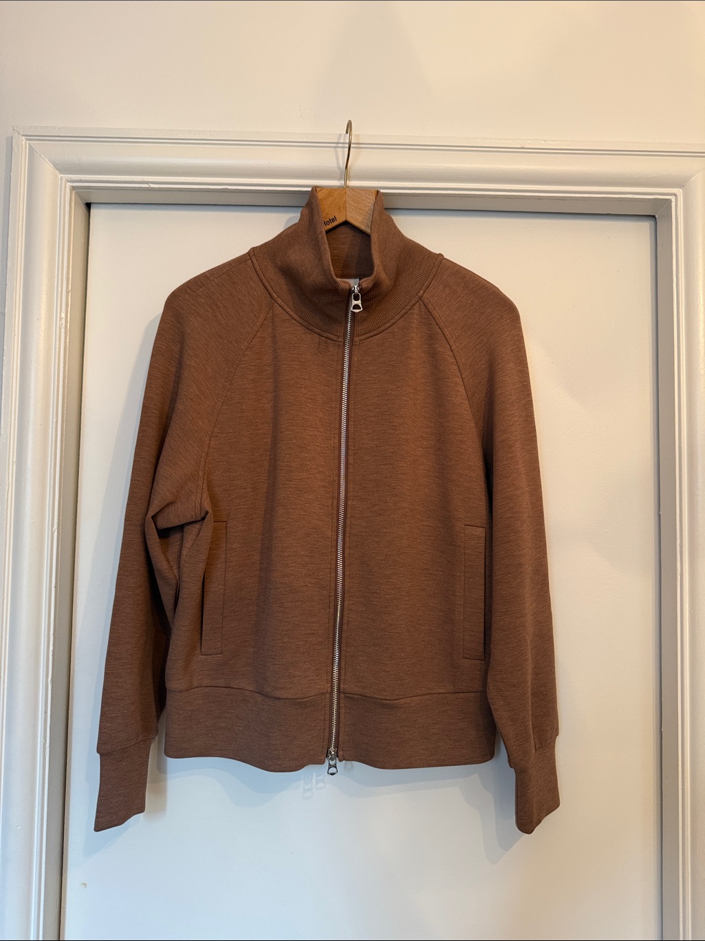 Varley Tyde Zip-Through Sweat Jacket In Mauve